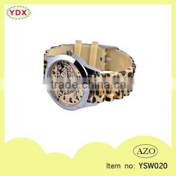 2015 Vogue Watch with leopard zebra print, Silicone Gifts Watch from Yidexin OEM Factory