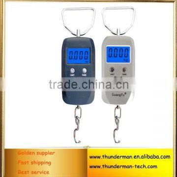 50kg Electronic Luggage scale with blue LED backlight for weighing luggage,fishing use,home use,shopping with blue backlight