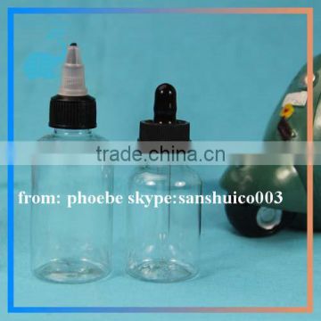 50ml pet plastic bottle for e liquid bottle 10ml 15ml with flat child proof and tamper proof cap