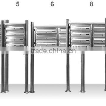 Modern German 304 Stainless Steel Apartment Outdoor Mailboxes With Stand Quality Choice