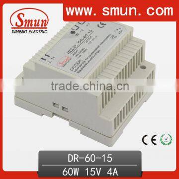 60W 15V 4A Din-Rail Switch Power Supply With CE RoHS Approved