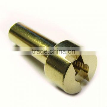 Customized CNC metal precision part Brass plate brass tube brass nuts brass screws with gold-plated