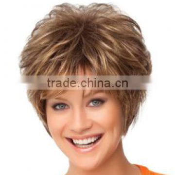 10" Short Synthetic Hair Curly Blonde Wigs African American Wig Cheap Cosplay Synthetic Natural Wigs