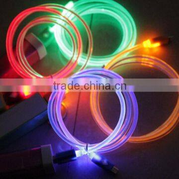 wholesale Visible LED Light Micro USB Charger Data Sync Cable for Samsung Smartphone