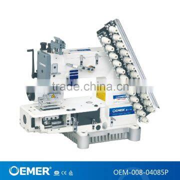 OEM-008-04085P 4 needles 1/3 inch gauge cylinder bed multi-needle double chain stitch loop industrial sewing machine