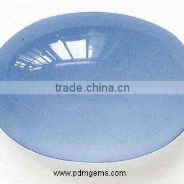 Blue Chalcedony 9x11mm Size Smooth Plain Oval Wholesale Gemstone Manufacturer
