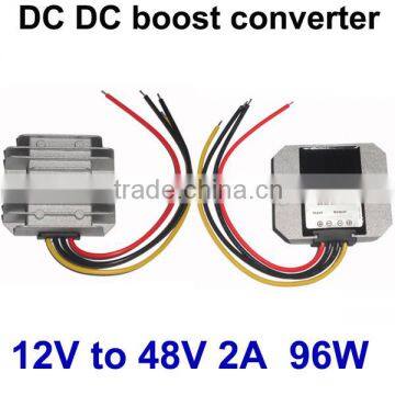 DC DC step up power supply module 12V (10V-30V) to 48V 2A 96W converter waterproof