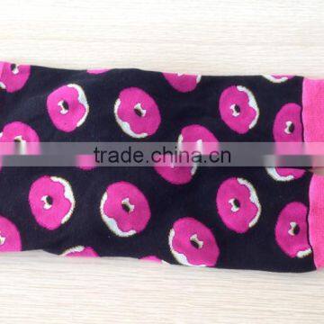 2016 Christmas Present Cotton Knitting School Girls Sweet Donut Jacquard Sock photo-2