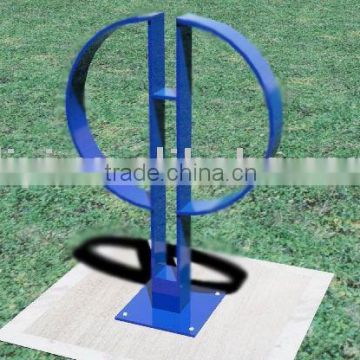 Flat-rolled steel coated bike racks