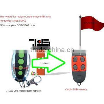After market Cardin S486 4 button remote control keyfob transmitter,CARDIN garage door remote,cardin remote