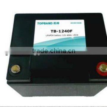 12V lithium ion battery 40AH for E-mobility cars TB-1240F