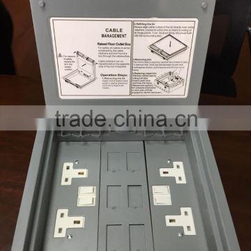 Electrical Floor Box/Floor Outlet Box/under floor service box with 13A SWITCHED SOCKET PLATES