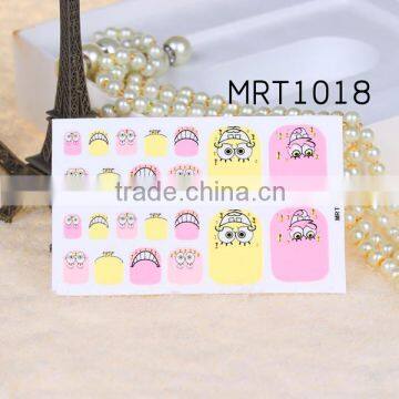 Beauty Sticker GMP Colorful Heart Shape 3D Custom Nail Art Stickers Toe Stickers