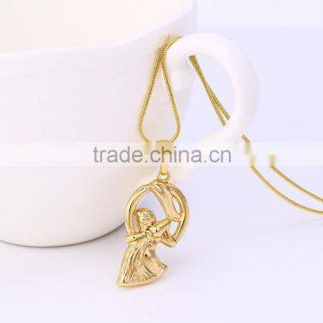 Xuping New Simple Designs 14K Gold Plated Pendant for Women Necklace Jewelry