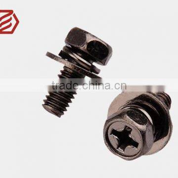 4.8 Grade Steel Ni Plated Cross Hex Head Screw and Assembiles