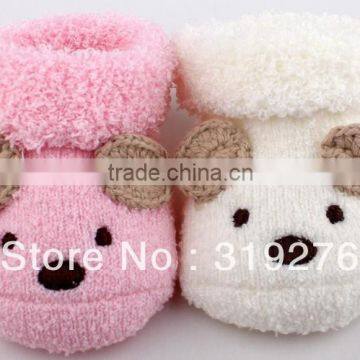 0-6M bear new born baby socks toddler's socks first walkers Baby Shoes booties Shoes Socks JPshoes172