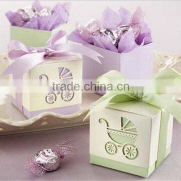 wedding favor box--Laser-Cut Baby Carriage Favor Boxes