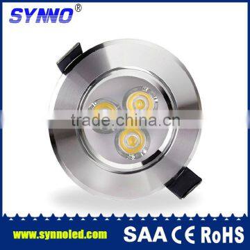 die-cast aluminum warm white modern design 3*1w led ceiling light for wholesales