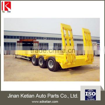 3 axle low bed semi-trailer with size of 15000*3000*1250mm