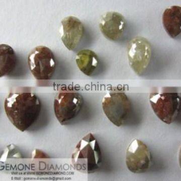 Mixed Color Natural Opaque Rose Cut Earthminded Cheap Raw Diamond Lot