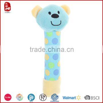 Cute Baby Toys for Promotion Gifts Soft Plush Stuffed Animal Design Baby Rattle Baby Toy photo-3