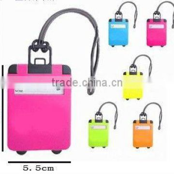 Customized suitcase shaped plastic luggage tag