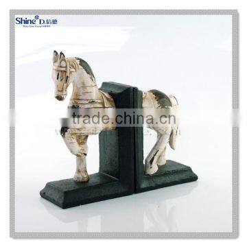 Polyresin Wood Finidh Horse Cute Bookends Animal Bookends photo-4