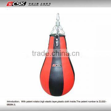 Synthetic leather pear style boxign heavy bag