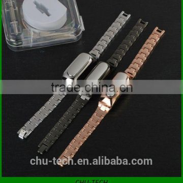 Luxury WristBand Stainless Steel Strap For Xiaomi MI Brand Smart Wristband 1S S 1 1A xiaomi mi belt miband Bracele strap