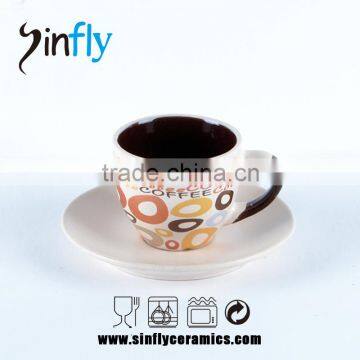 Hot Selling Hand-painted Ceramic Tea Coffee Cup and Saucer Wholesale photo-4