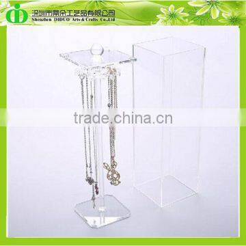 DDJ-0055 ISO9001 Chinese Manufacture Made SGS Test Custom Acrylic Necklace Box With Lid photo-3