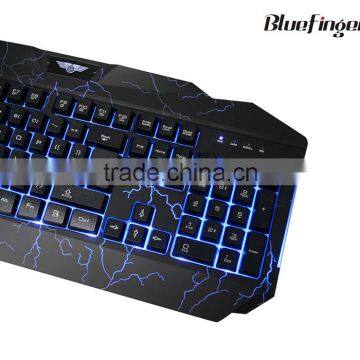 High Quality USB Wired Green Blue Three Color Led Backlit Computer Keyboards photo-3