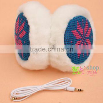 cute fluffy earmuff headphones with microphone and noise cancelling for girls