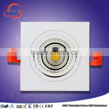 Recessed led downlight 5w 7w cob led spot downlight aquare