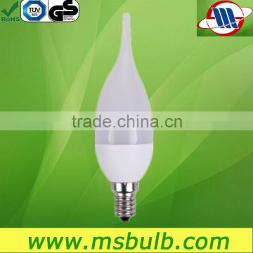 flame candle light plastic candle light e14 4w factory near ningbo