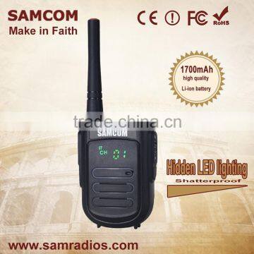 SAMCOM CP-120 Portable Latest Design Shatterproof 1700mAh Lithium-ion 2W Radio Walkie Talkie 2 Pcs