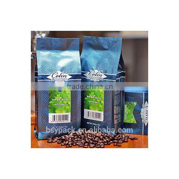 colorful vaccum plastic coffee bag for packing coffee bean