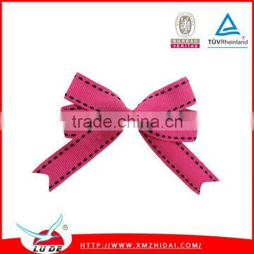 New design Saddle Stitching grosgrain ribbon bows