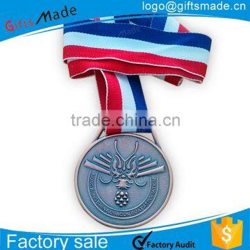 High quality national medal with ribbon custom military awards medal