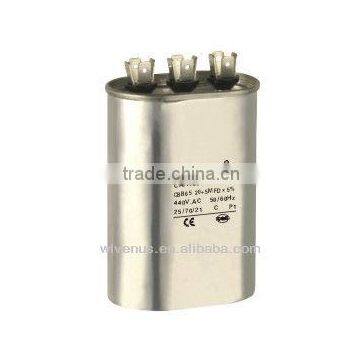 aluminum case oval type cbb65 air condition cbb65 ac motor 20uf capacitor 50+5uf