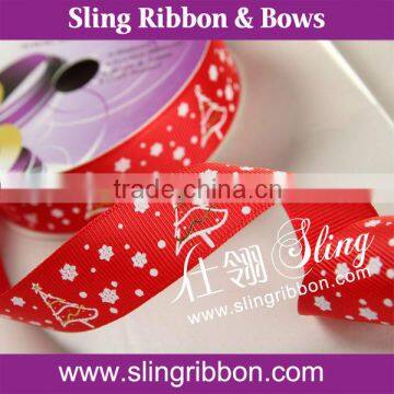 China Wholesale Christmas Ribbon Printed Grosgrain Ribbon