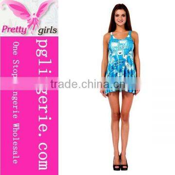 Fashion Summer Dresses Digital Print Short Dress