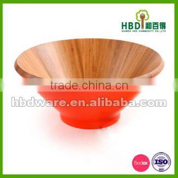 Good quality Wooden Popcorn Bowls with color outside