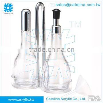 Acrylic Plastic Clear Oil Vinegar Sprayer set