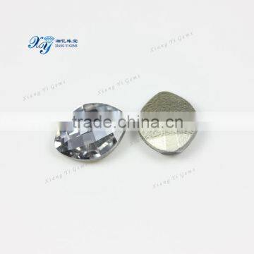 Exquisite Decorative Glass Stones White Faceted Glass Stones 12x14 mm Decorative Colored Glass Stones