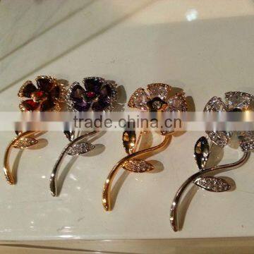 bridal jewelry magnetic cubic zircon brooch