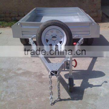 double hot dip galvanized single axle box trailer