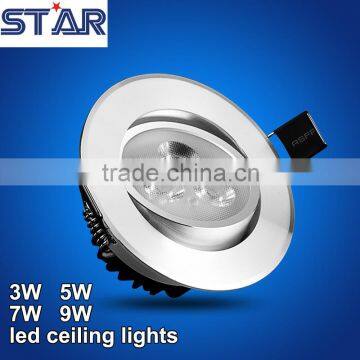 Star New type patent SMD led ceiling light 3w round silver factory direct price
