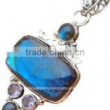 Labradorite Jewellery Costume Junk Jewelry Sterling Silver Ring Mountings Wholesale Pendants