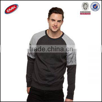 New Fashion Bulk Wholesale Mens Crew Neck Raglan Sleeves Hoodie